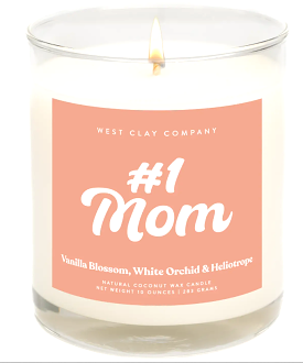 #1 Mom Candle - Vanilla Blossom, White Orchid & Heliotrope Scent