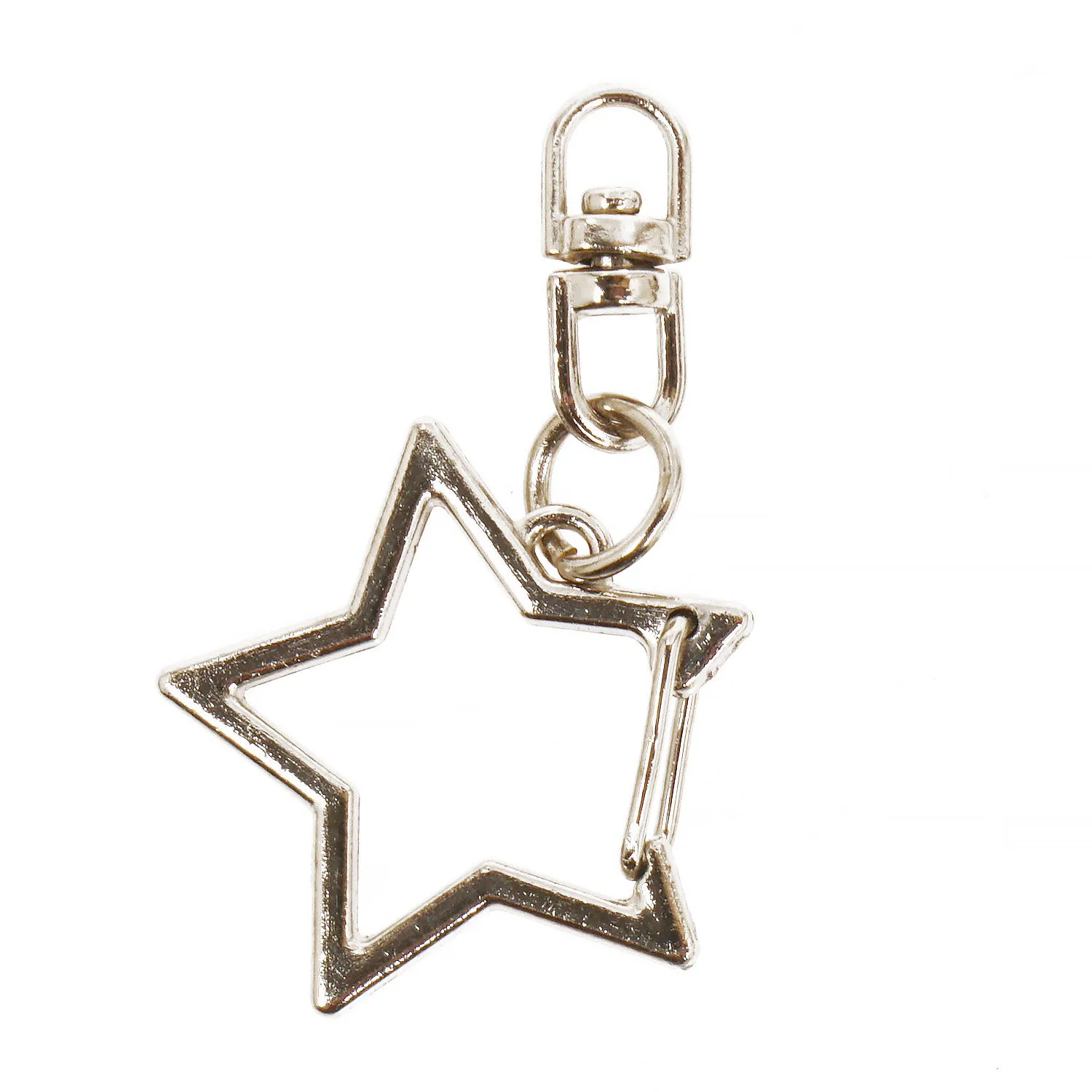 10PCS Alloy Keychain, Star Clasp Key Chain, Star Key Rings, Star Lobster Swivel Clasp, Snap hook, Multiple colors 103663