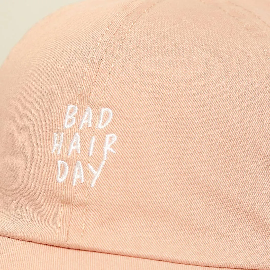 Bad Hair Day Embroidered Cotton Baseball Cap