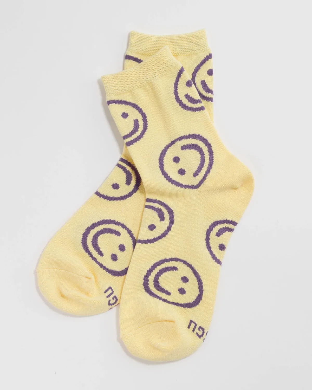 Baggu: Crew Sock Butter Happy