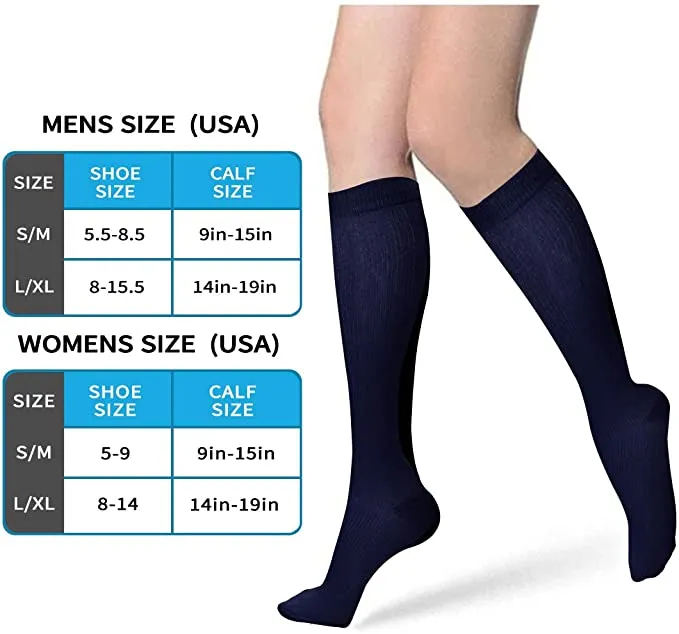 Black Gray Compression Blood Circulation Promotion Slimming Socks for Men