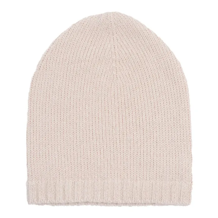 Bonton Baby Angora Lurex Hat Beige Pink