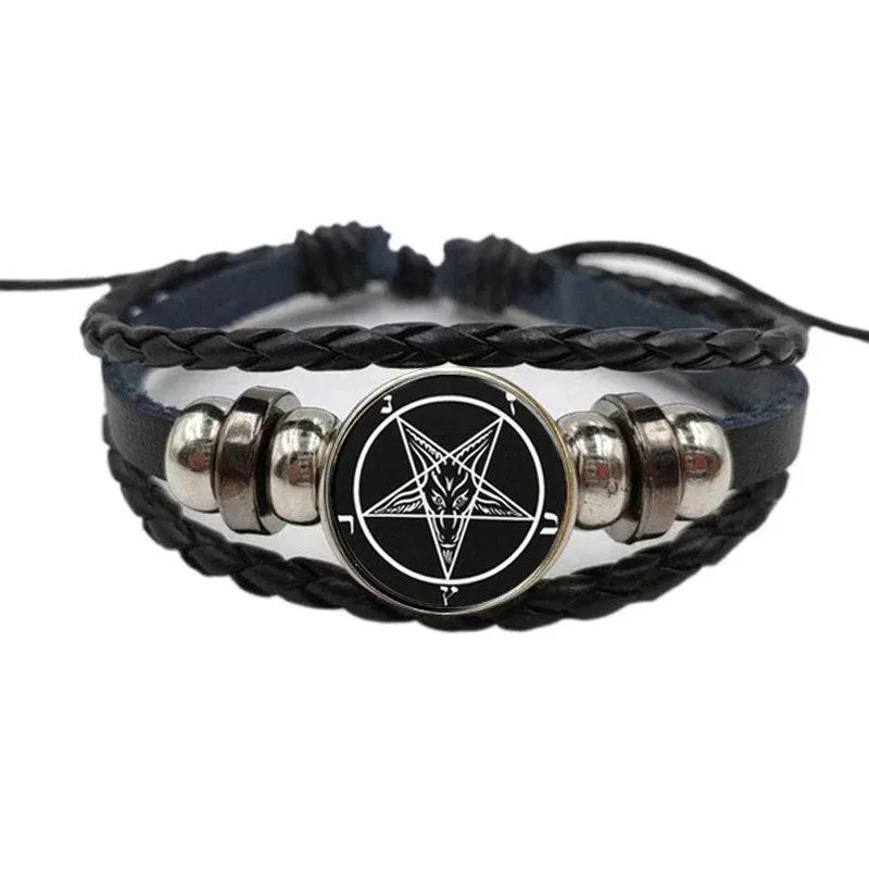 Braided Satanic Bracelet