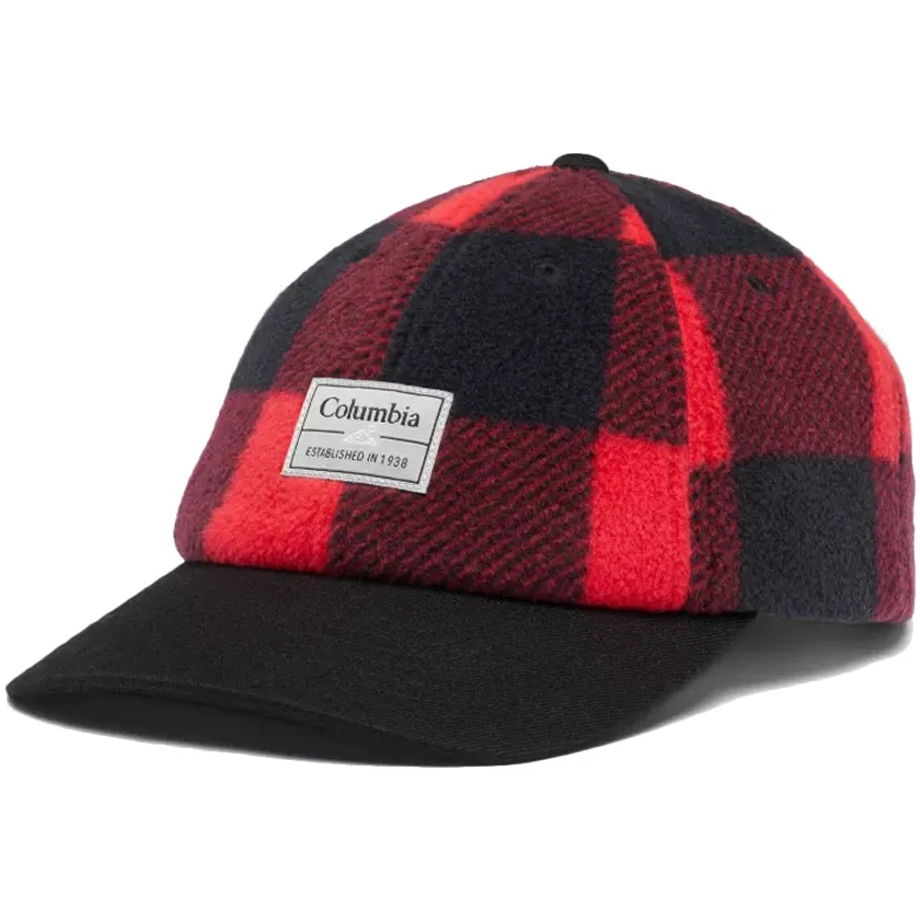 CAPPELLO II FLEECE BALL CAP Uomo Mountain red check print Black