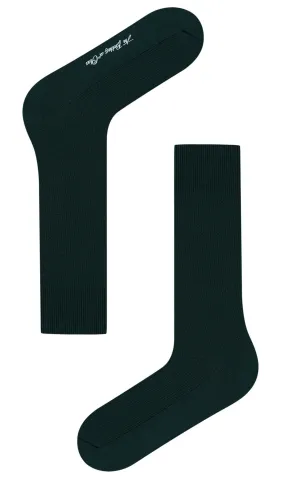 Dark Peacock Green Textured Socks