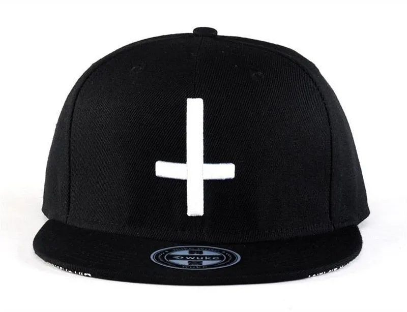 Flat Brim Fitted Snap Back Cross Baseball Caps for Men and Women