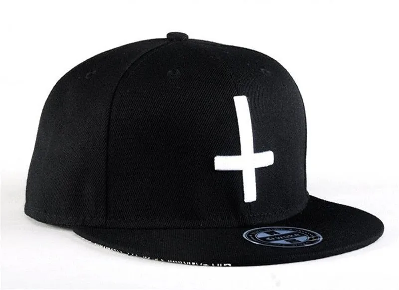 Flat Brim Fitted Snap Back Cross Baseball Caps for Men and Women