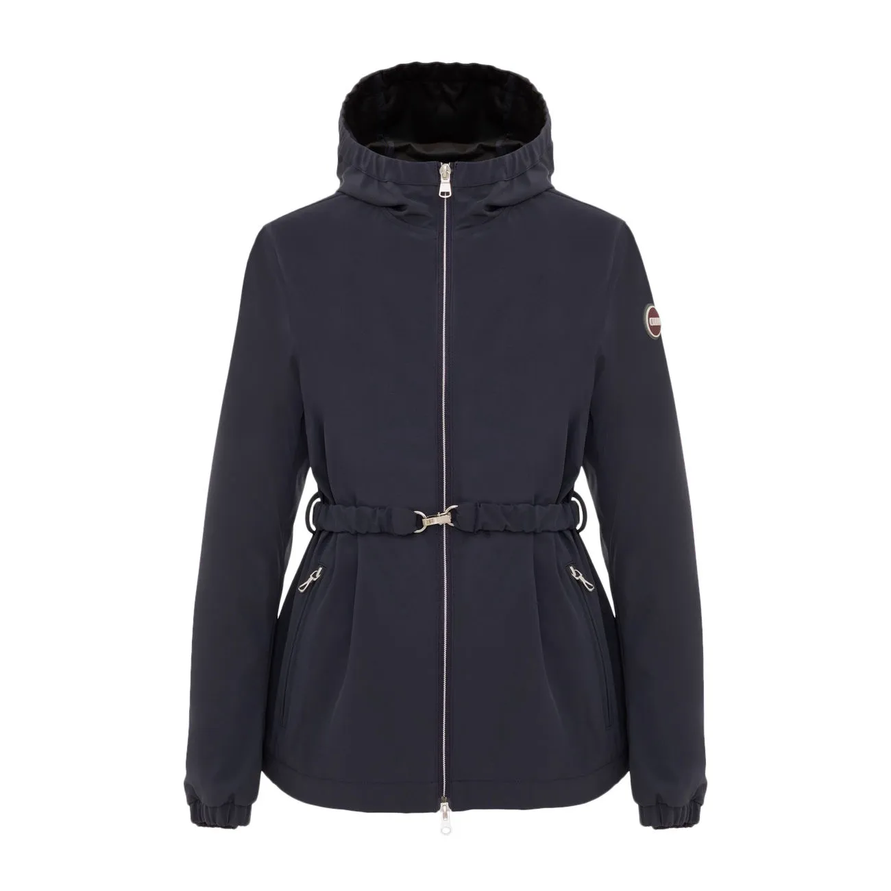 GIUBBINO SOFTSHELL CON CAPPUCCIO E CINTURA Donna Navy