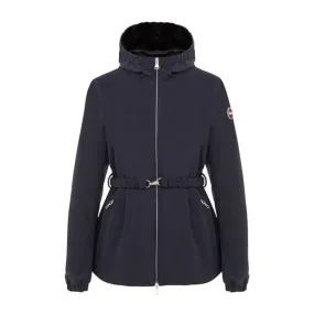 GIUBBINO SOFTSHELL CON CAPPUCCIO E CINTURA Donna Navy