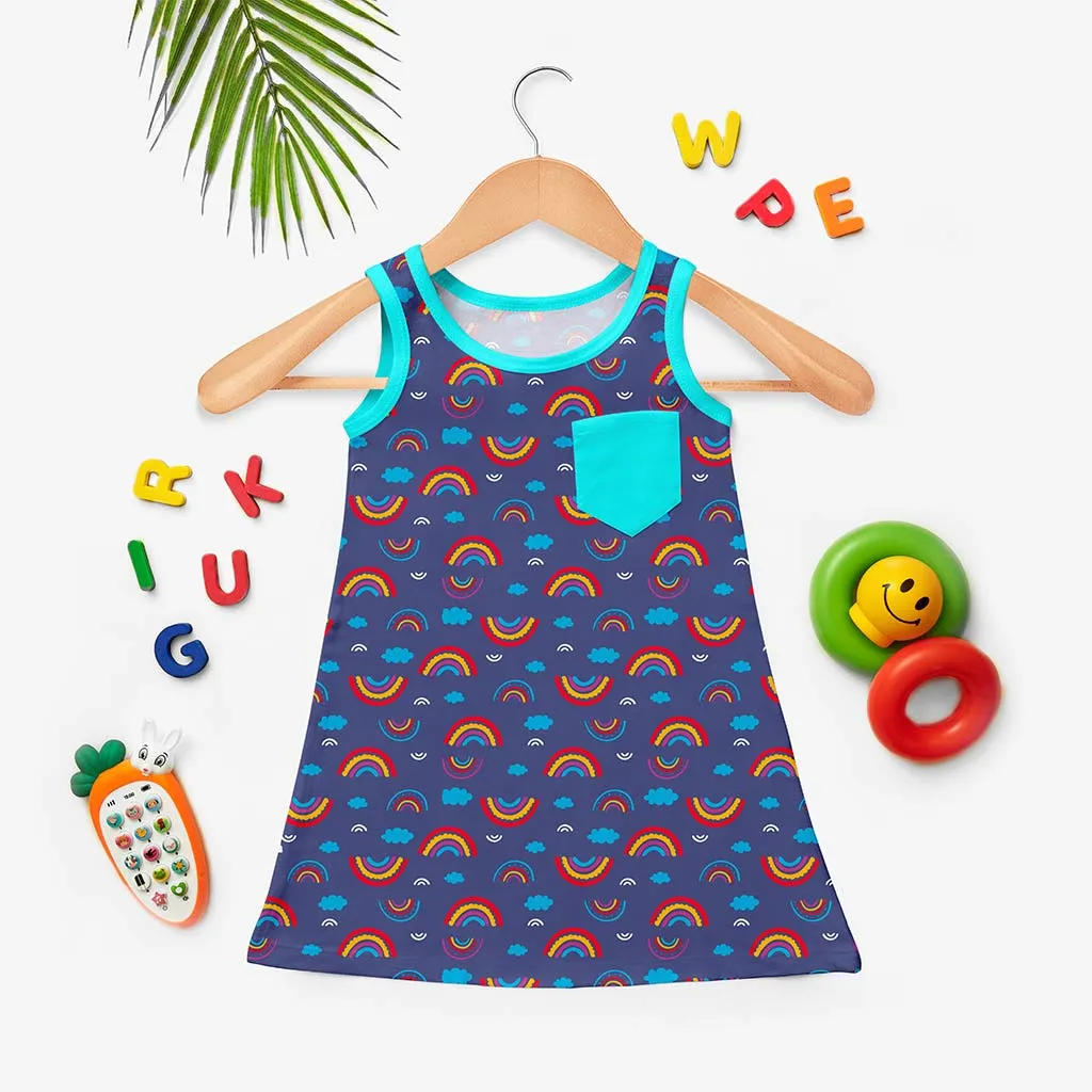 Glow A-line Dress - Rainbow Smiles