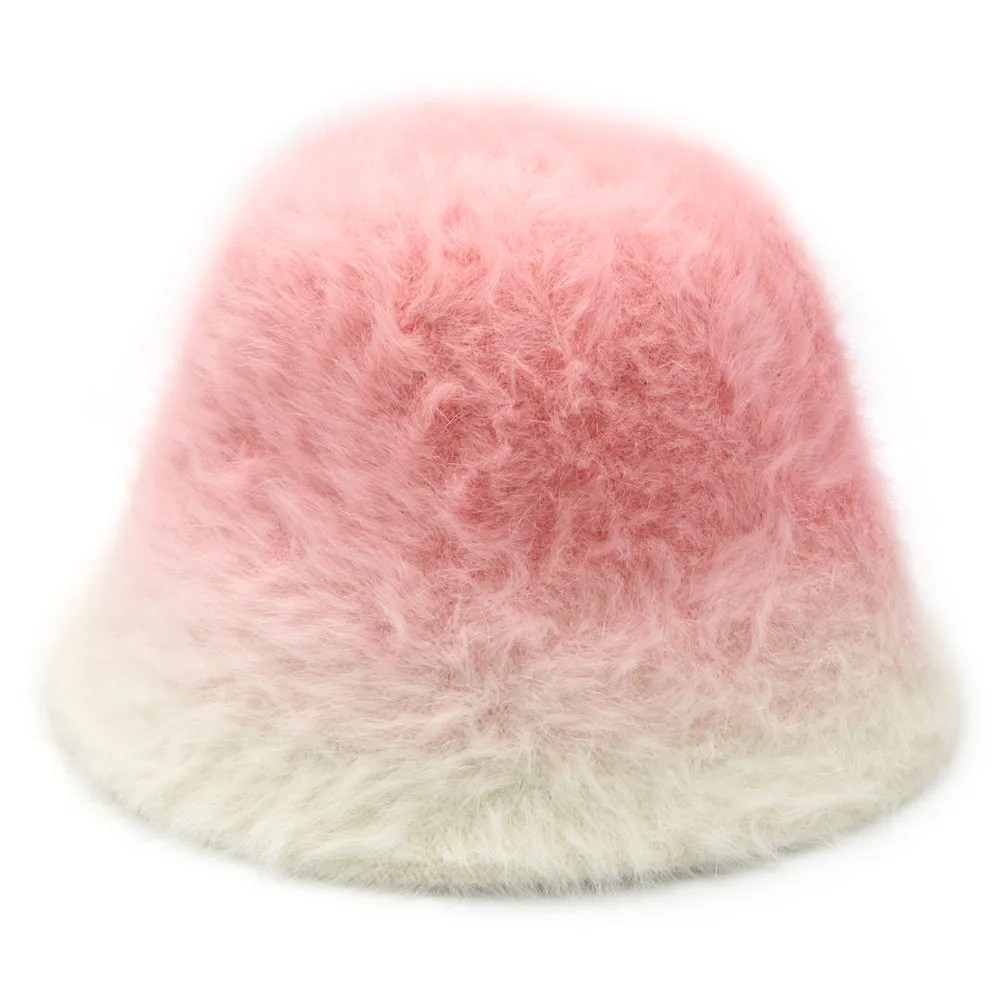 iLLASPARKZ Gradient Color Fuzzy Bucket Hat