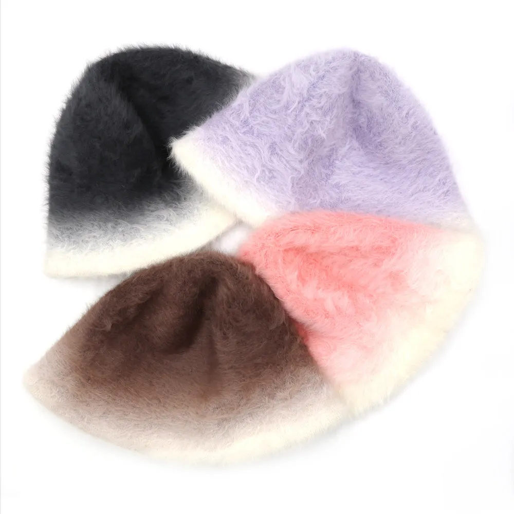 iLLASPARKZ Gradient Color Fuzzy Bucket Hat