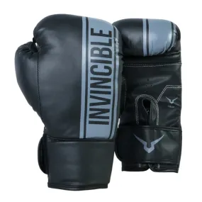 Invincible Junior Leisure Boxing Gloves (Black/Grey)