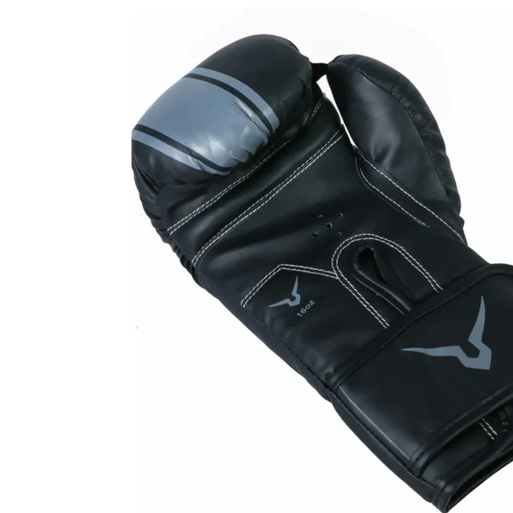 Invincible Junior Leisure Boxing Gloves (Black/Grey)