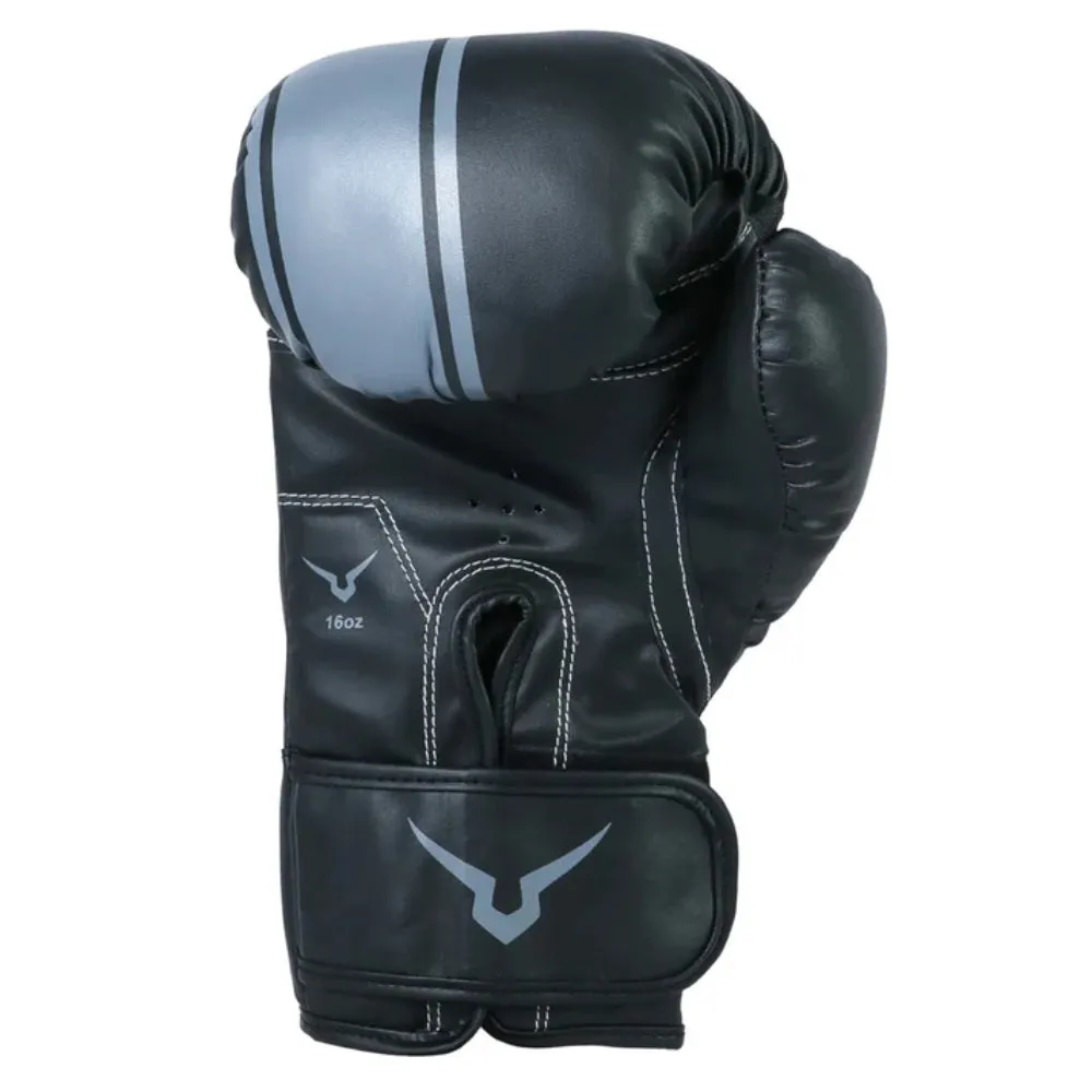 Invincible Junior Leisure Boxing Gloves (Black/Grey)