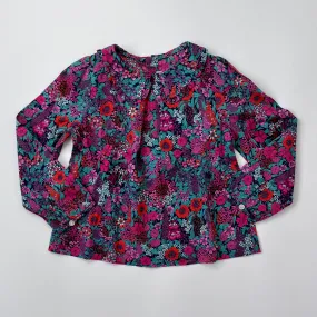 Jacadi Dark Liberty Print Blouse With Collar: 5 Years