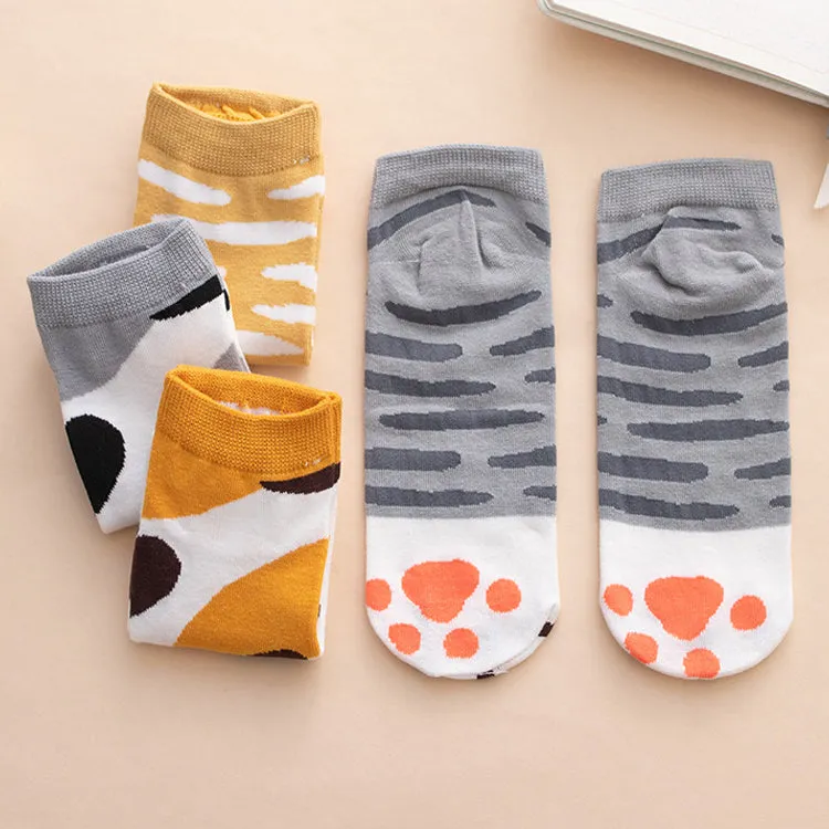 Kawaii Cute Ankle Socks - Cat Paws Set of 4