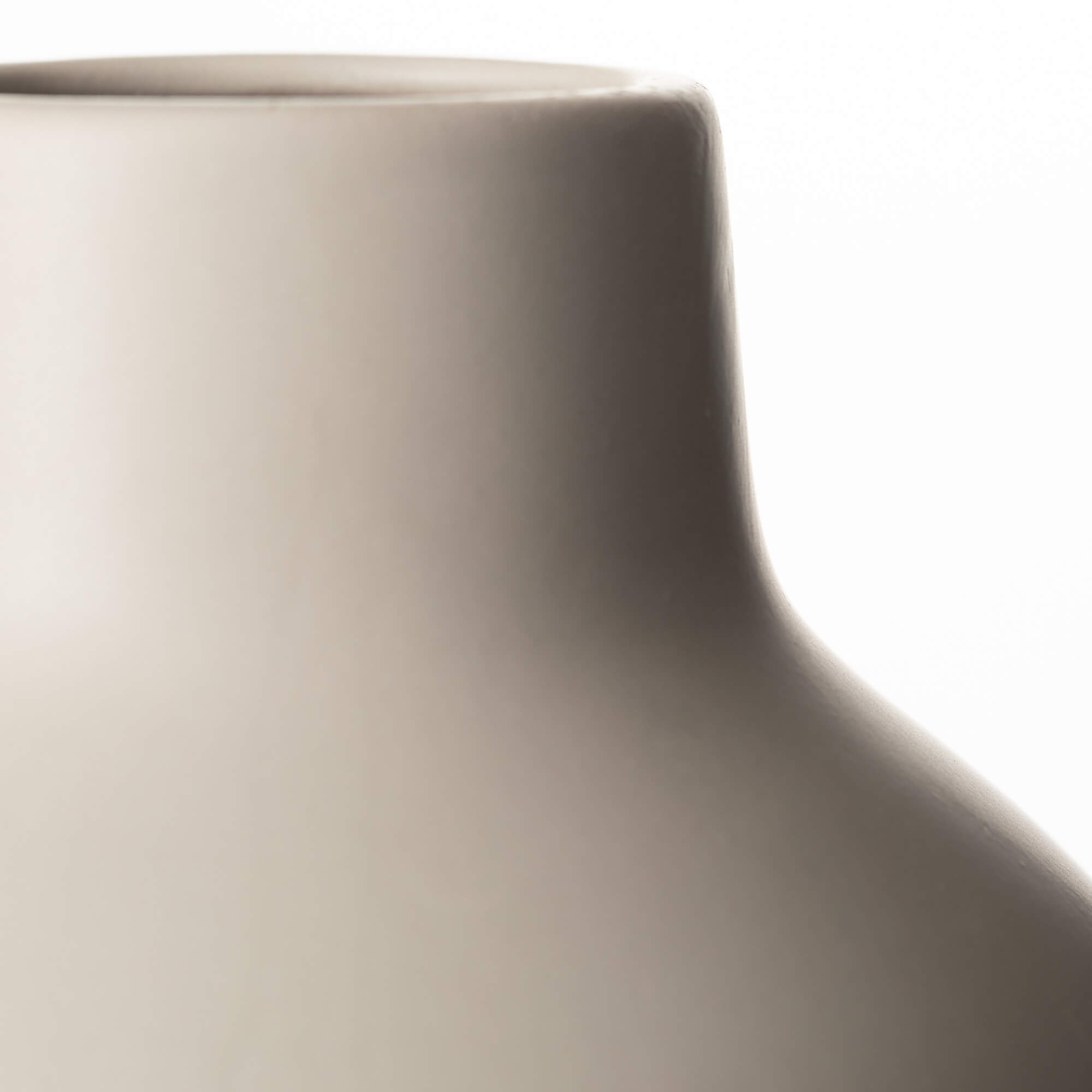 Large Matte Gray Bottle Vase