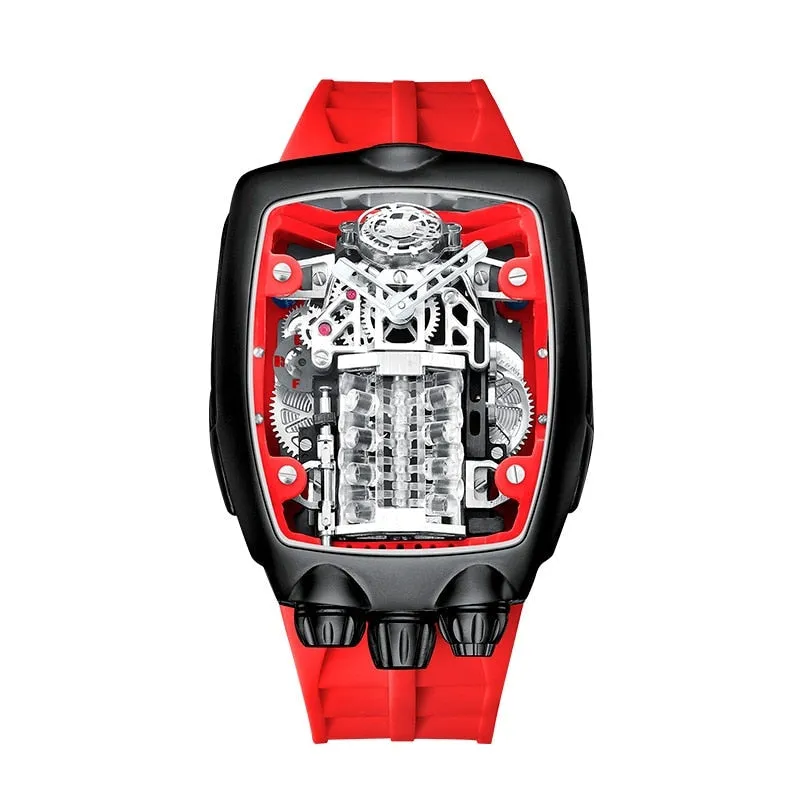 Luxury Automatic Self-Winding Skeleton Mechanical Wristwatches for Men