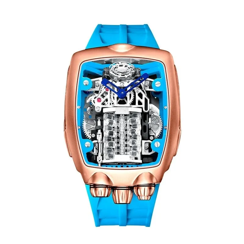 Luxury Automatic Self-Winding Skeleton Mechanical Wristwatches for Men