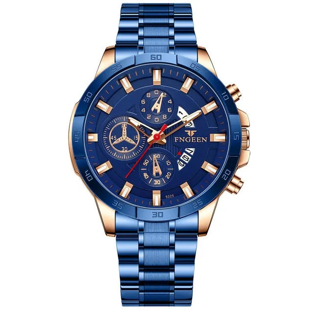 Luxury Chronograph Full Steel Waterproof Quartz Watch