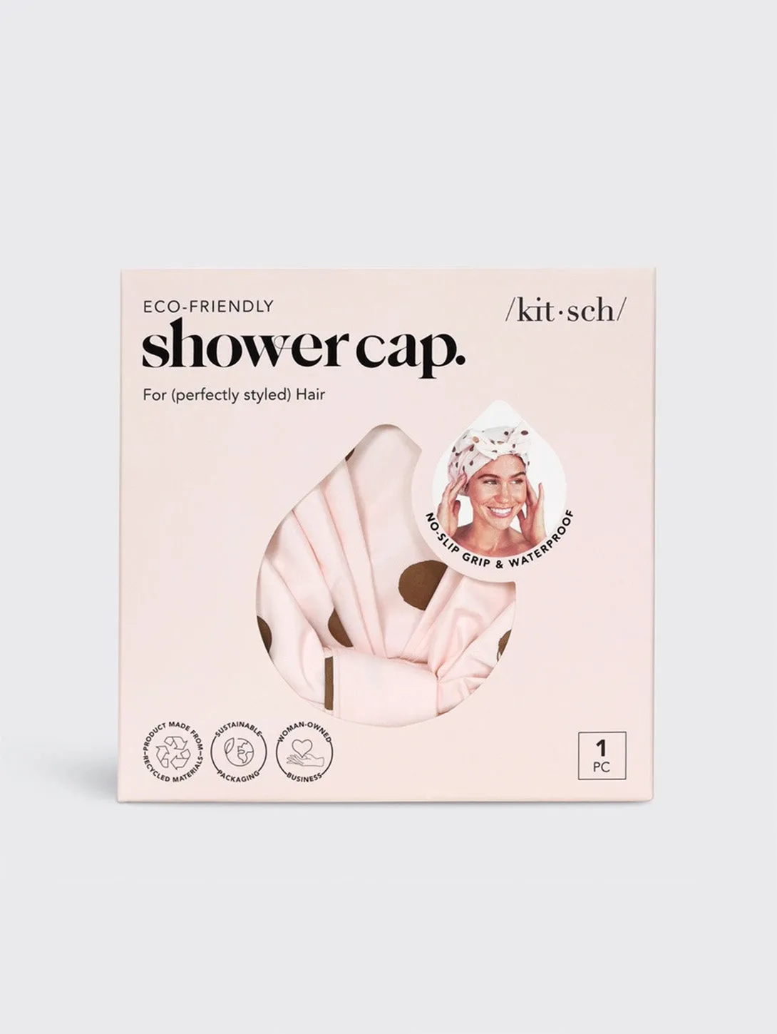 Luxury Shower Cap - Blush Dot