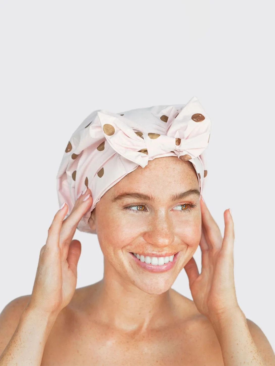 Luxury Shower Cap - Blush Dot