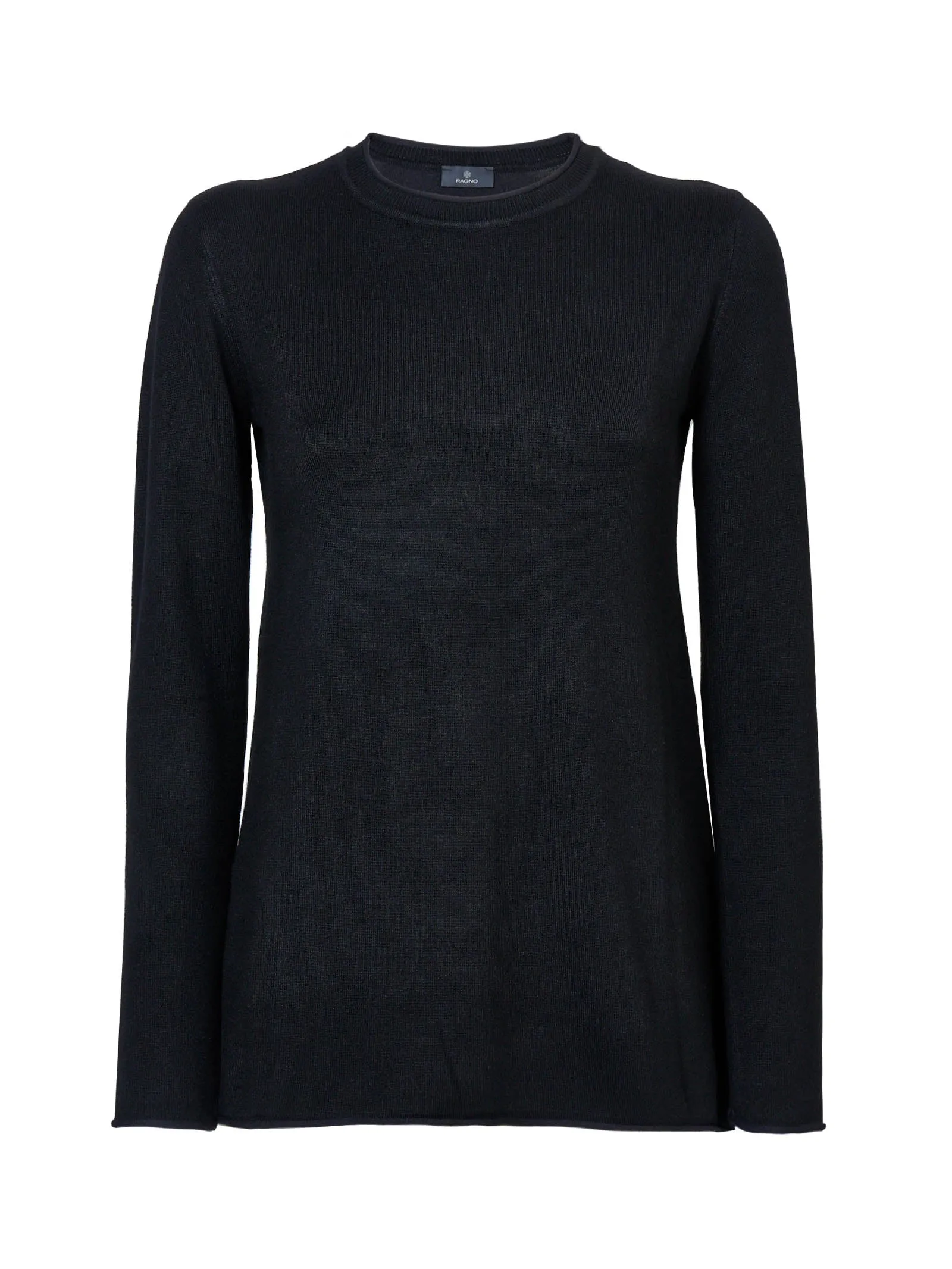 Maglia girocollo in filato Winter Basic - Nero