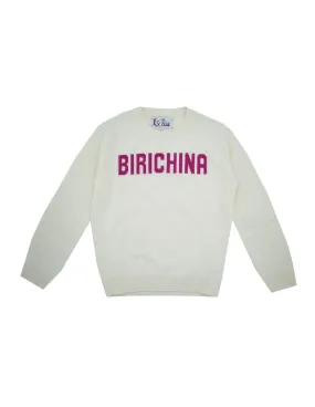 Maglione MC2 Saint Barth bimba Princess Birichina bianco AI22