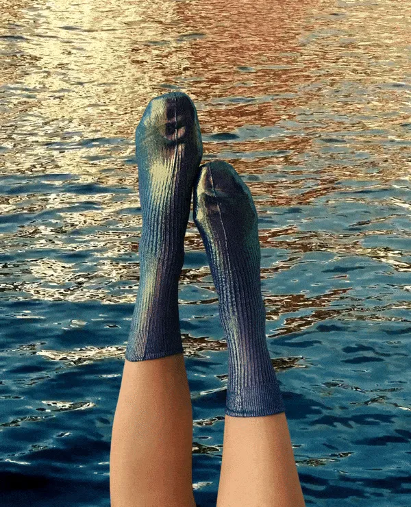 Maria La Rosa Bluette Silk Socks