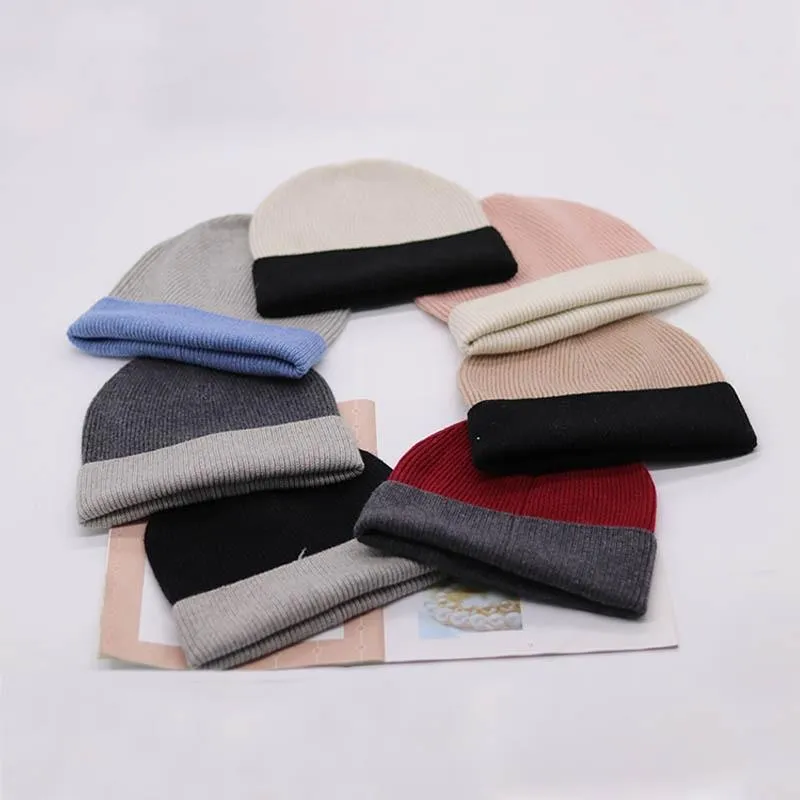 Men and Women Winter Fashion Simple Set-up Casual Warm Straight Tube Hat