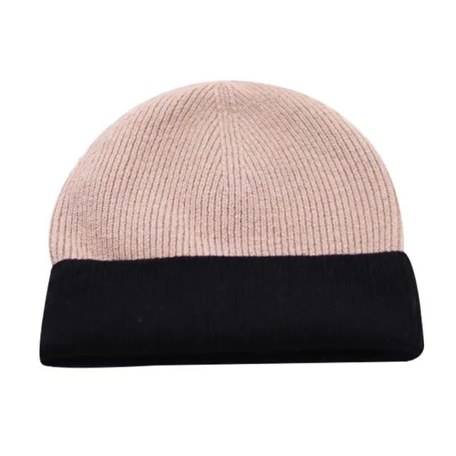 Men and Women Winter Fashion Simple Set-up Casual Warm Straight Tube Hat