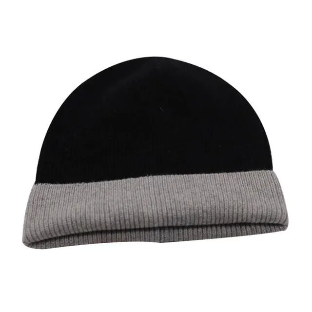 Men and Women Winter Fashion Simple Set-up Casual Warm Straight Tube Hat