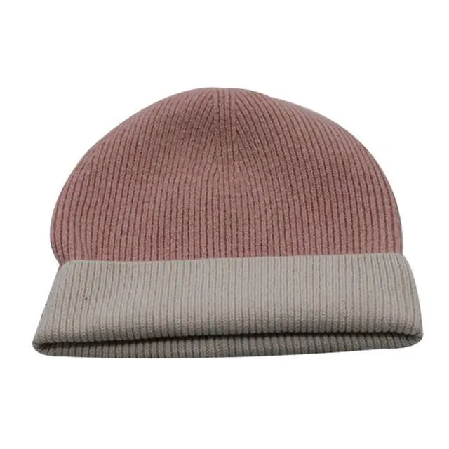 Men and Women Winter Fashion Simple Set-up Casual Warm Straight Tube Hat