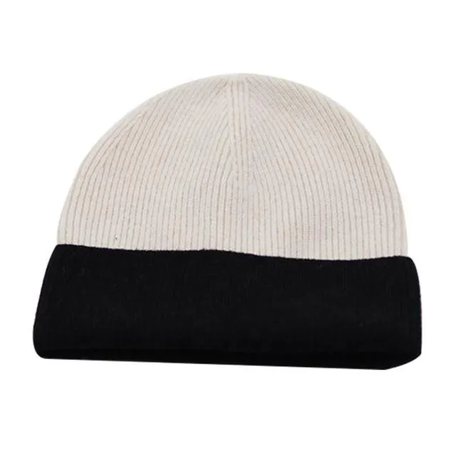 Men and Women Winter Fashion Simple Set-up Casual Warm Straight Tube Hat