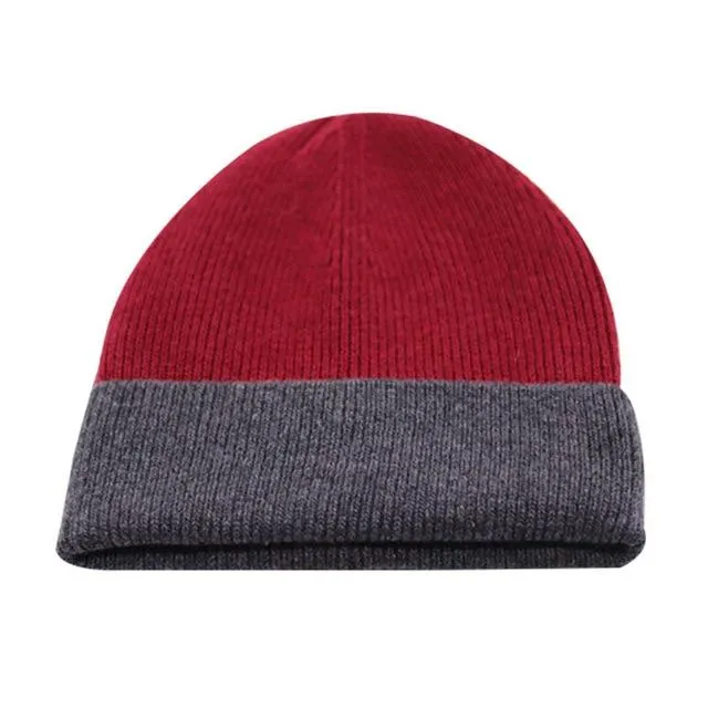 Men and Women Winter Fashion Simple Set-up Casual Warm Straight Tube Hat