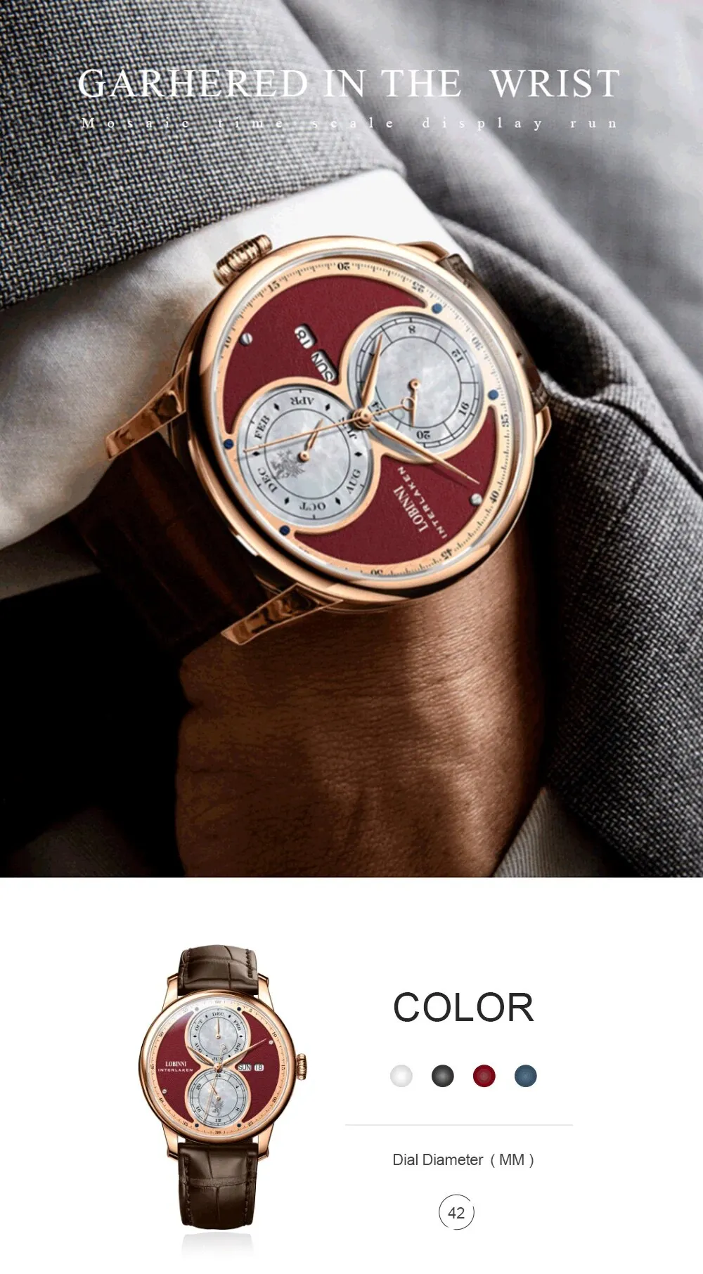 Men's Luxury Automatic Mechanical Waterproof Business Wristwatch