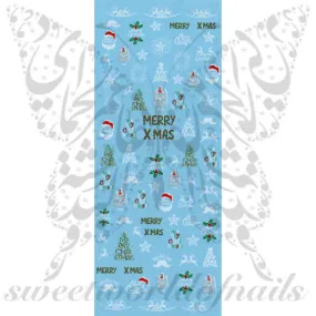 Merry Christmas Nail Art Water Decals