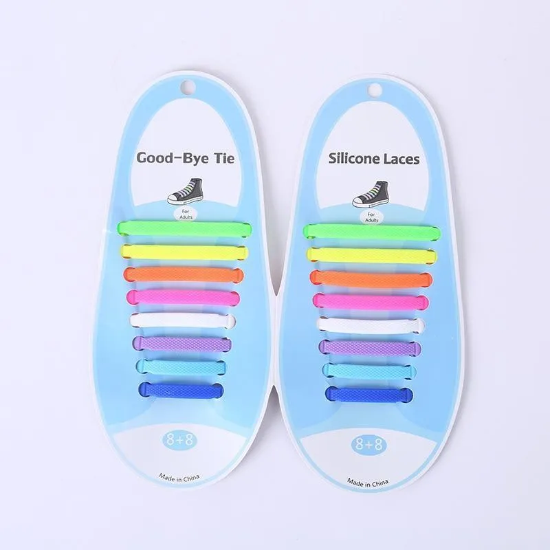 No Tie Shoelaces, Silicone Laces 16pcs/lot