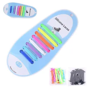 No Tie Shoelaces, Silicone Laces 16pcs/lot