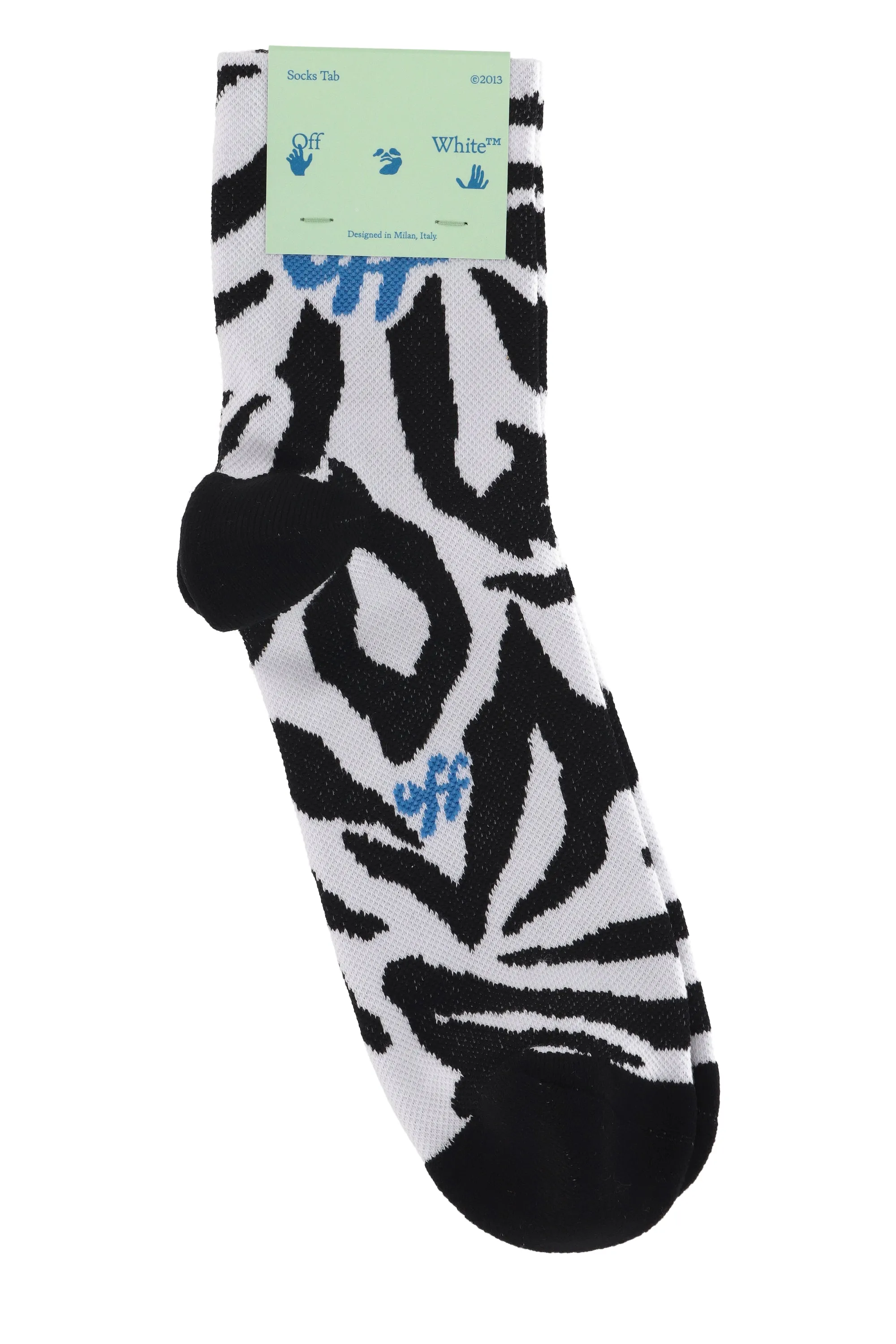 Off-White Zebra Intarsia Socks