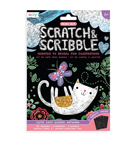 Ooly - Mini Scratch & Scribble Art Kit - Cutie Cats