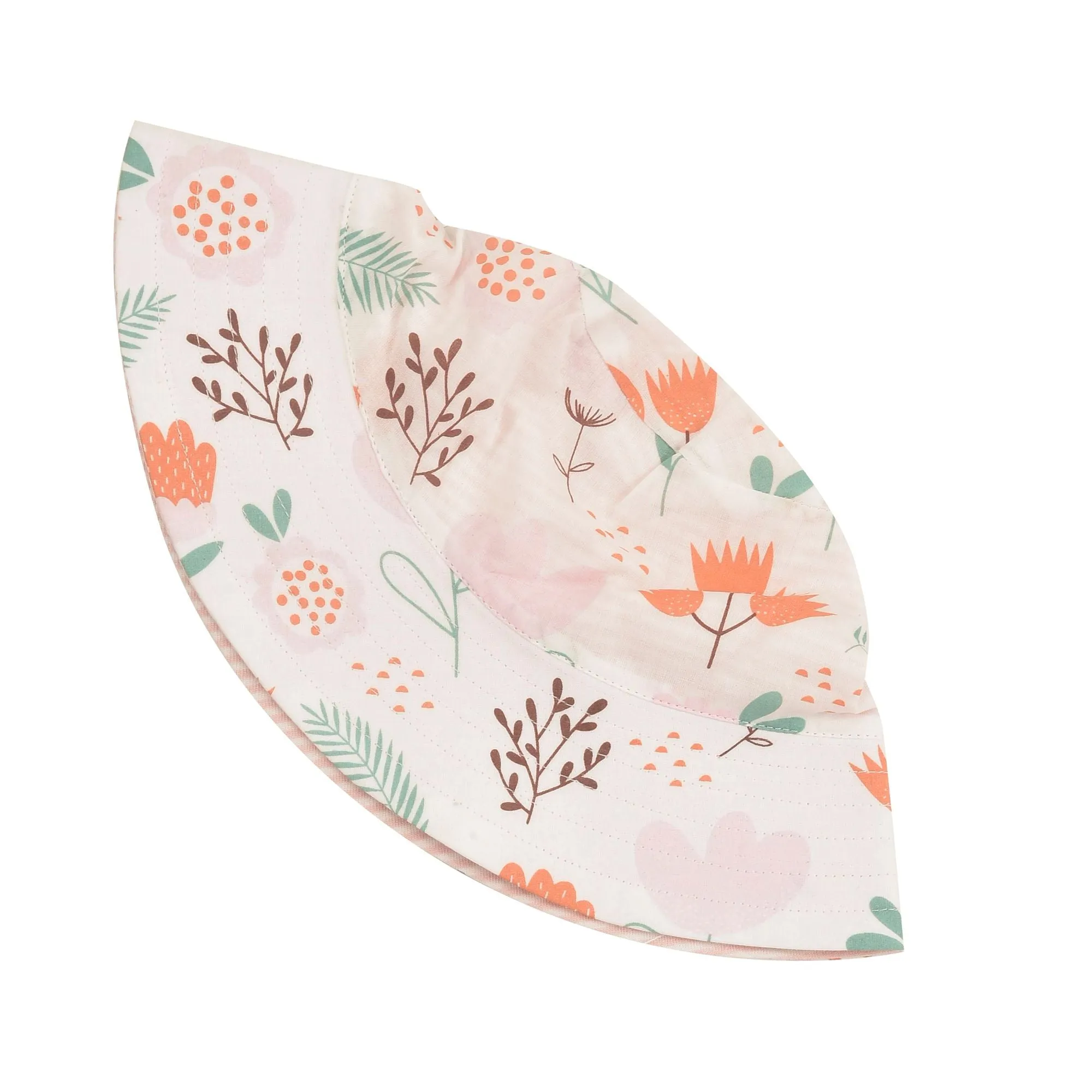 Pigeon Organics Pink Flowers Reversible Sun Hat