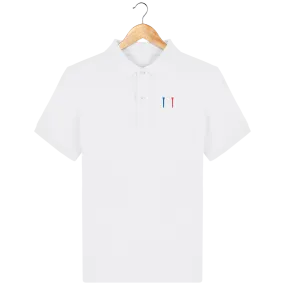 Polo en coton Bio brodé TEES BLEU BLANC ROUGE