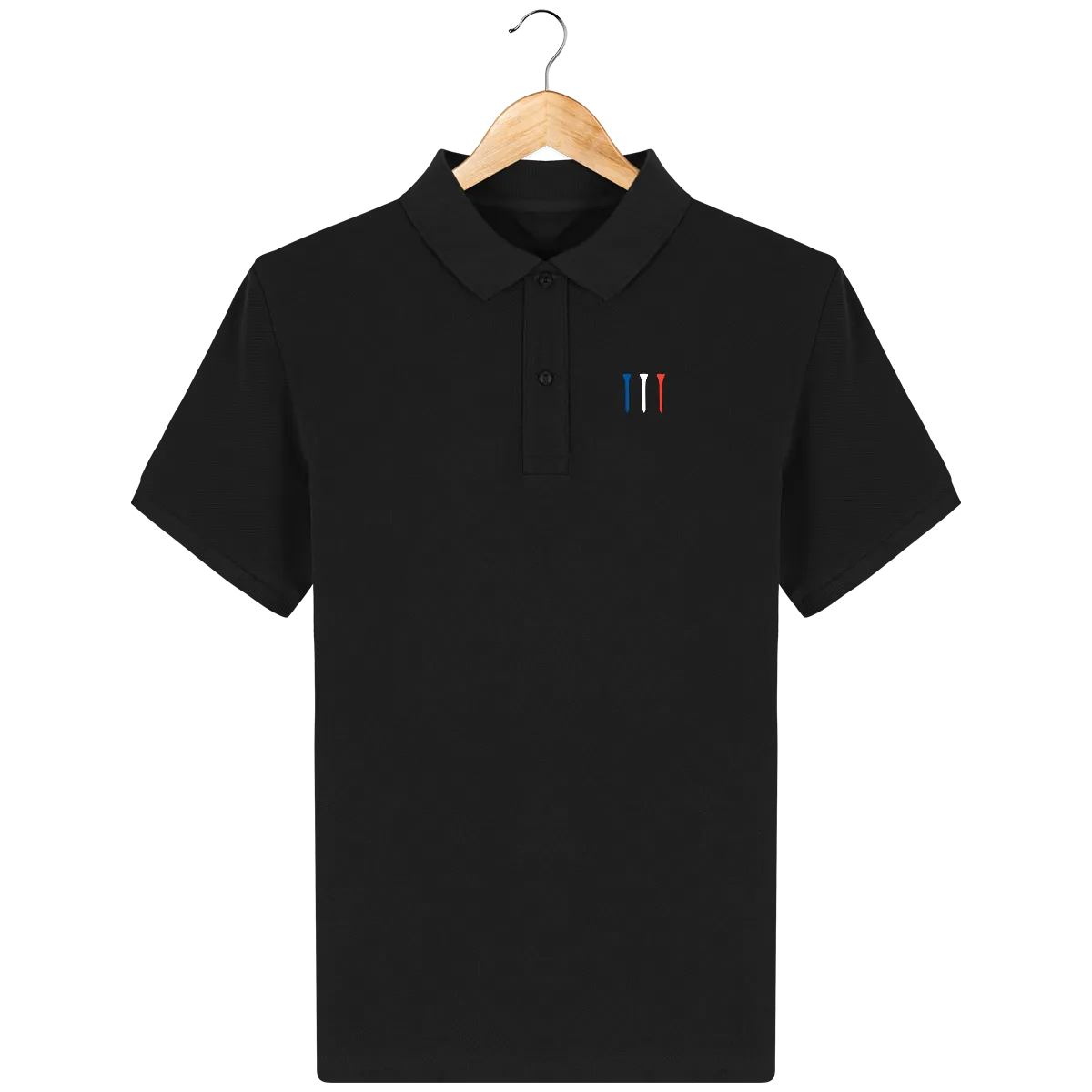 Polo en coton Bio brodé TEES BLEU BLANC ROUGE