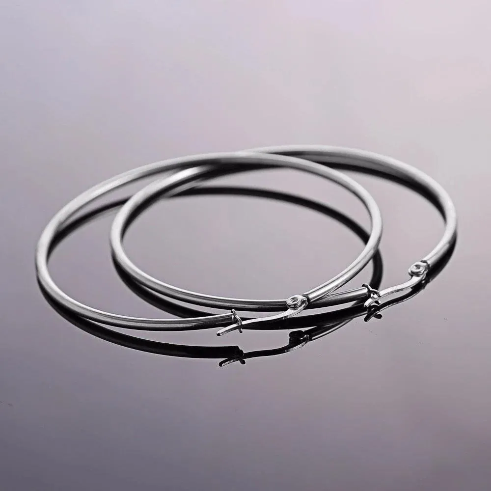 Rinhoo Big Huge Circle Hoop Earrings Stainless Steel Fashion