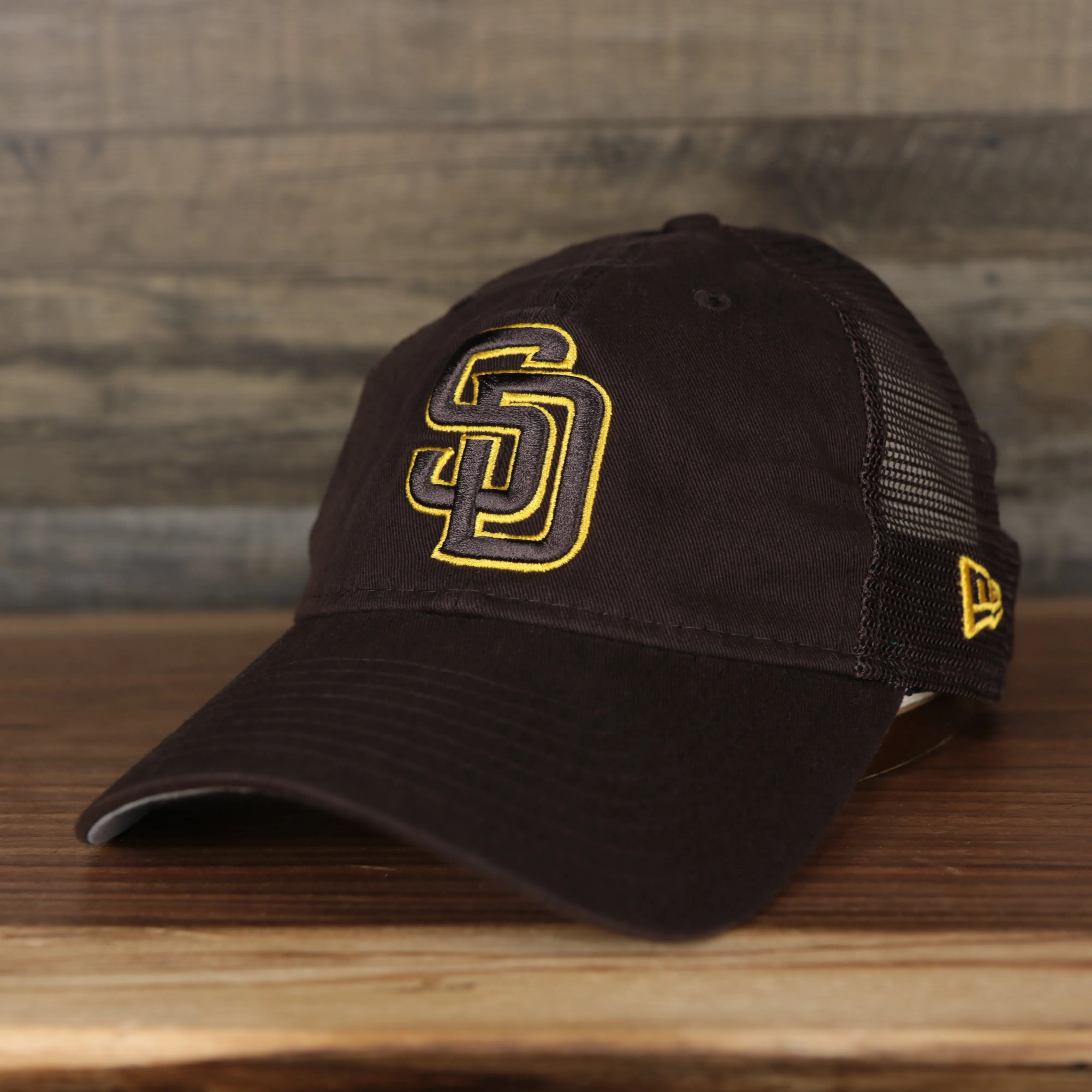 San Diego Padres 2022 MLB Batting Practice On-Field Spring Training 9Twenty Trucker Dad Hat