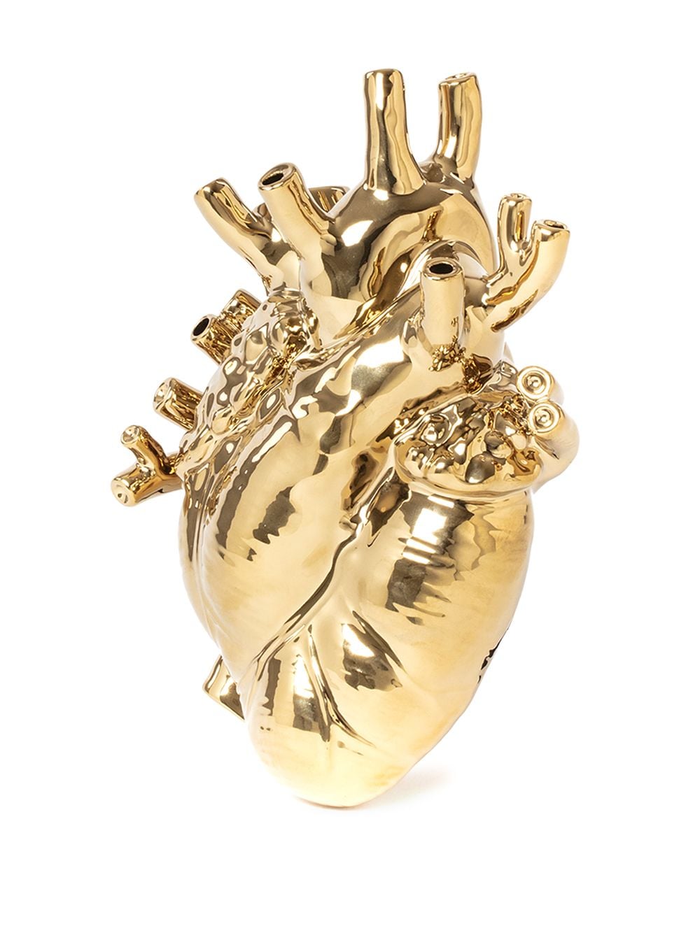 Seletti Love In Bloom Gold Heart Vase