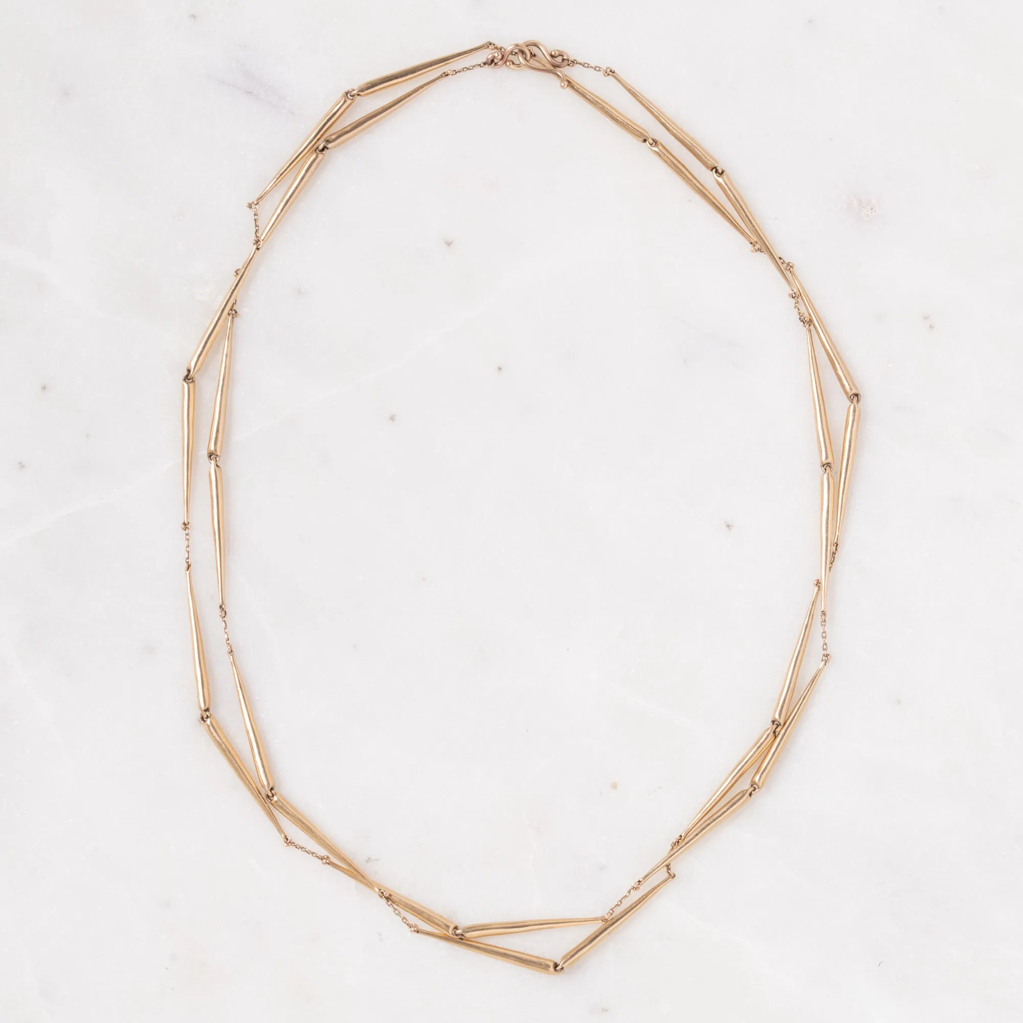 Skinny Tapered Link Long Necklace