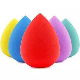 Spring 5 Pcs Makeup Sponges Set, Latex-Free, High-Density Wonder Blender Perfect for Liquid